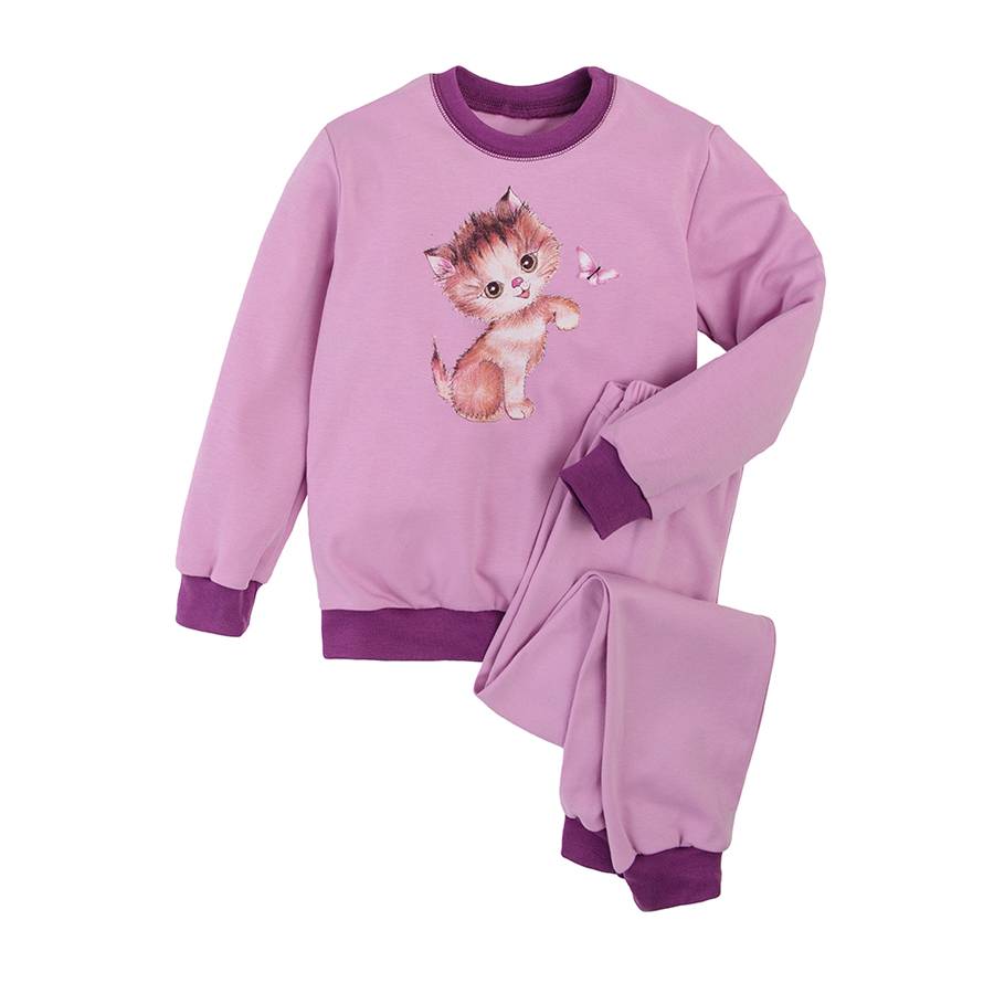 Dziewczęca piżama, fioletowa, kotek, Tup Tup