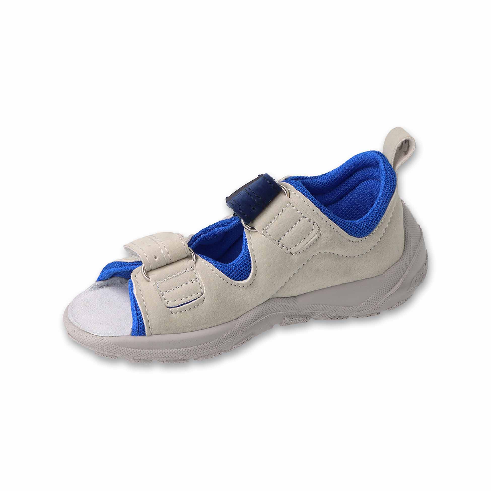Szaro-Niebieskie sandałki chłopięce Befado