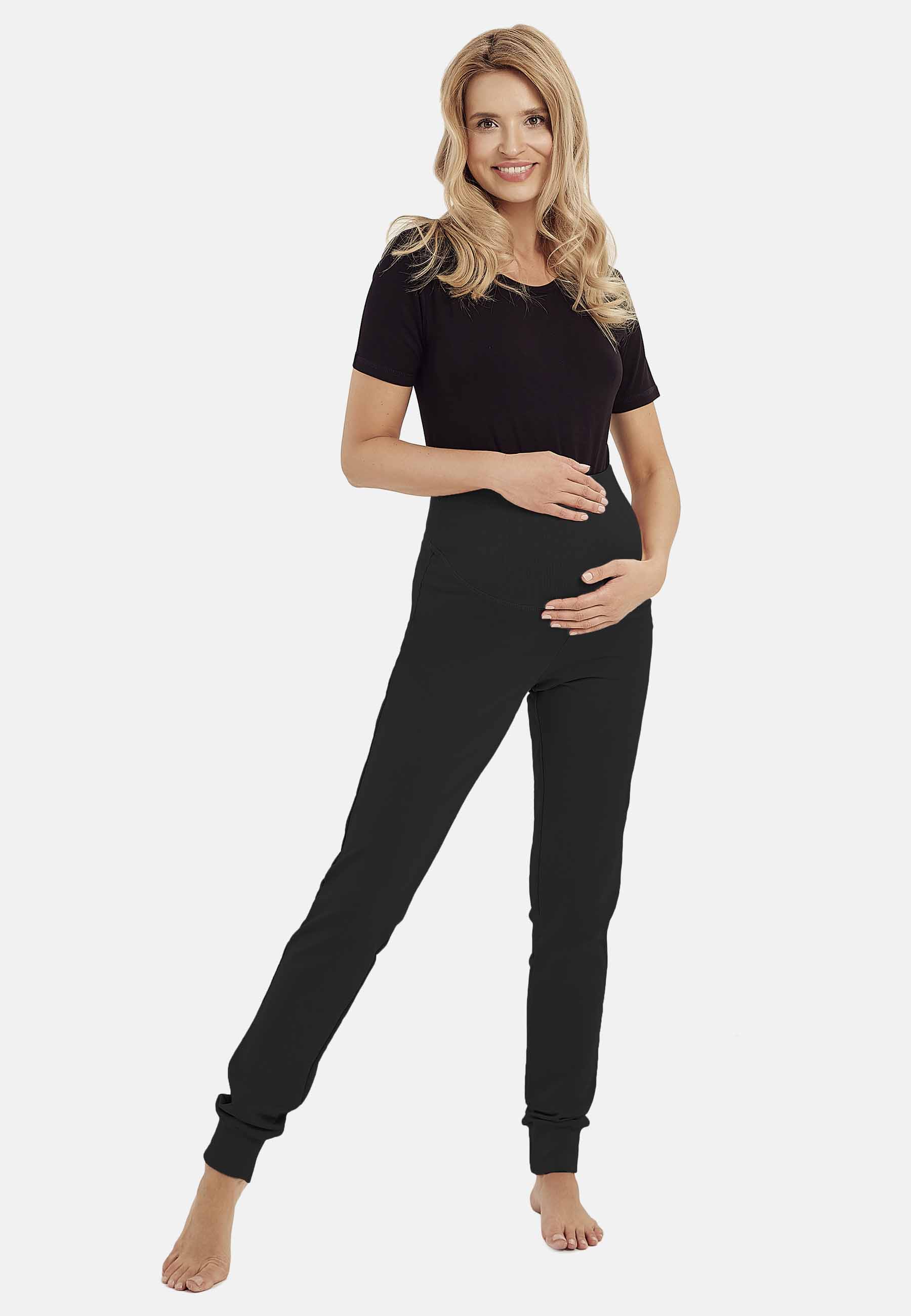 Spodnie damskie ciążowe czarne