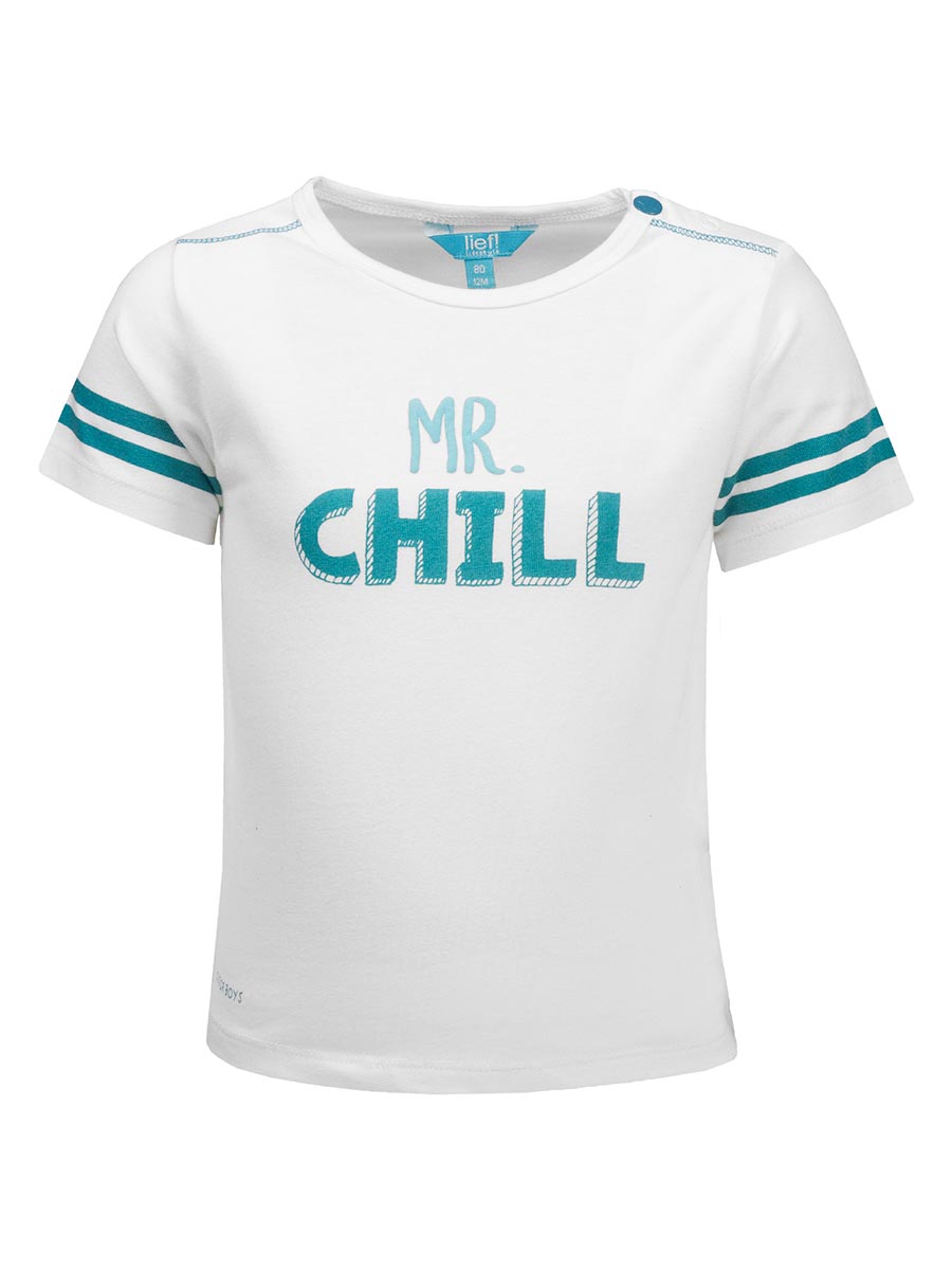 T-shirt chłopięcy, biały, Mr. Chill, Lief