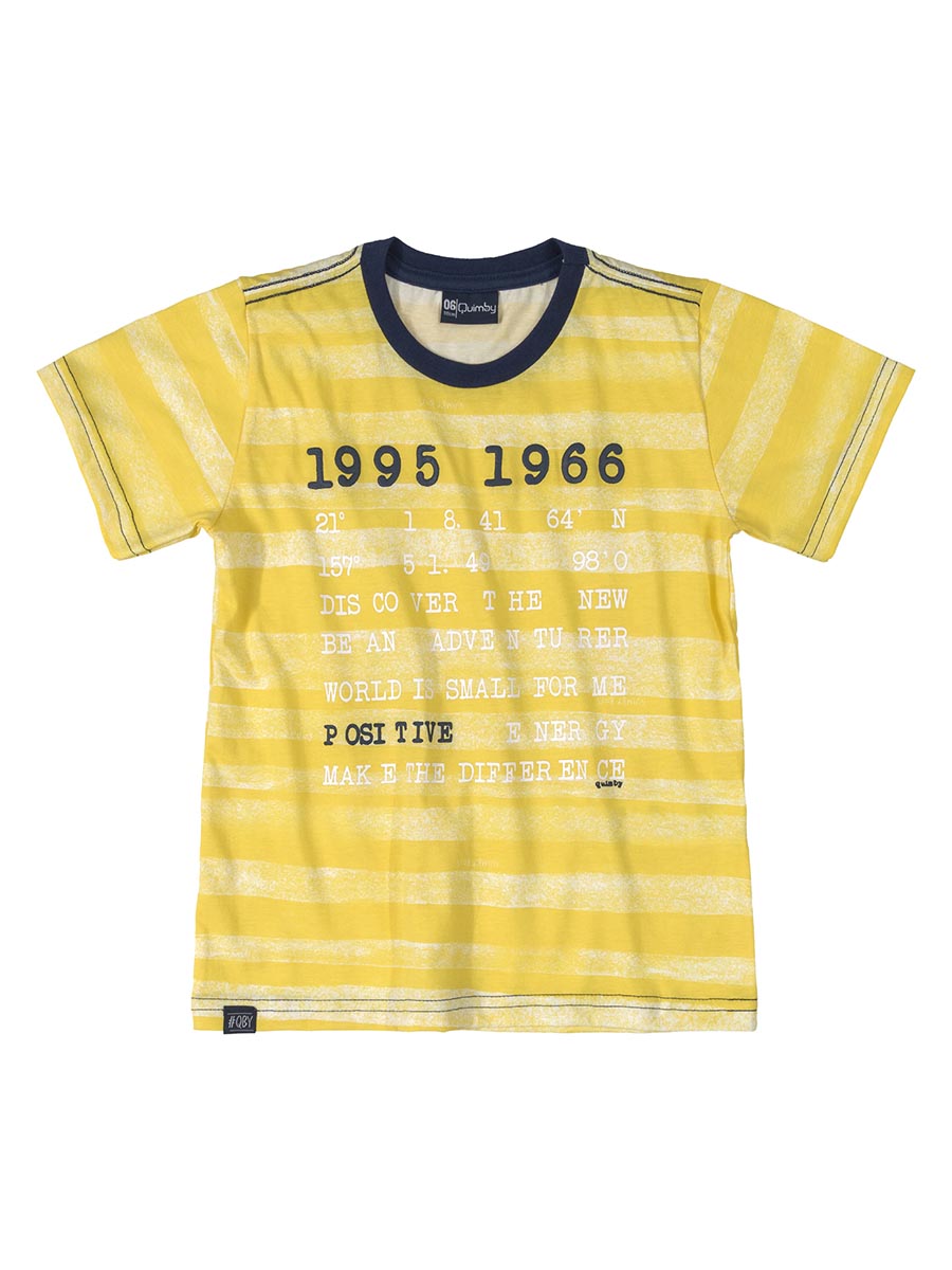 T-shirt chłopięcy, żółty, 1995 1966, Quimby