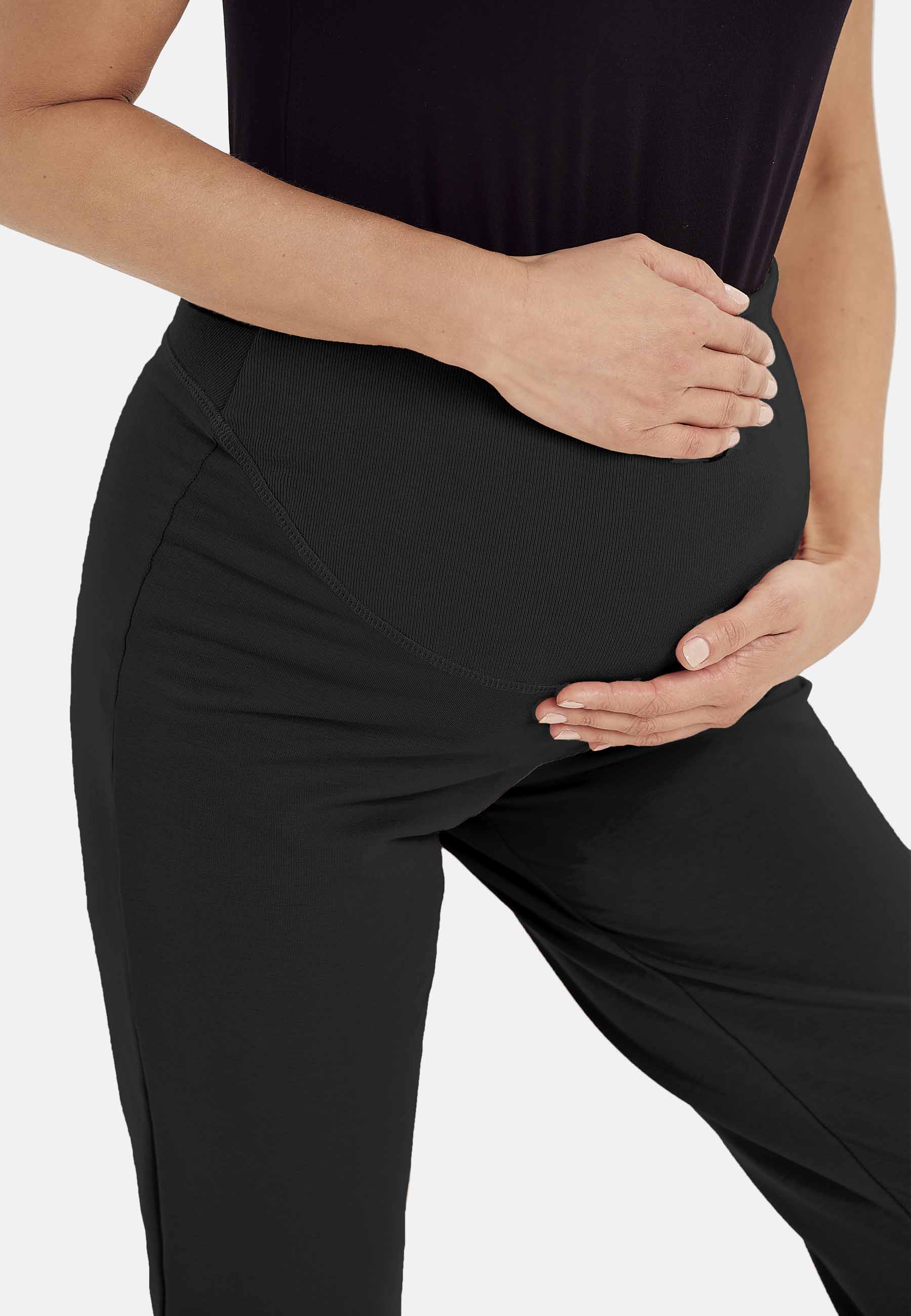 Spodnie damskie ciążowe czarne