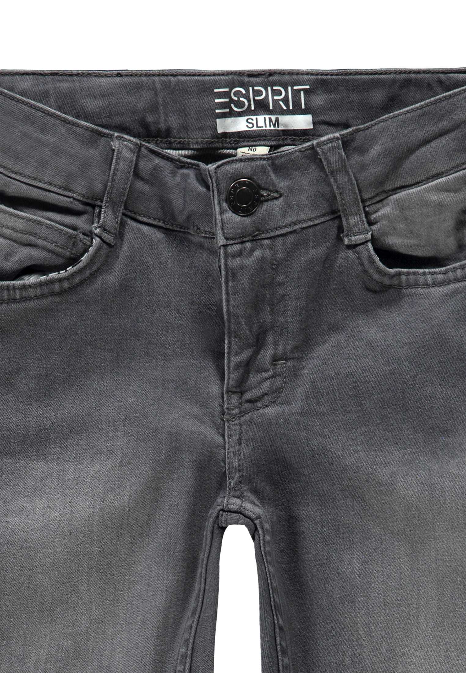 Spodnie jeansowe dla dziewczynki, Regular Fit, szare, Esprit