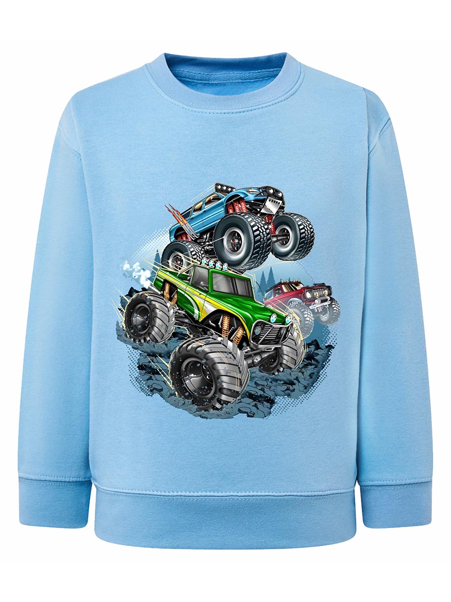 Bluza chłopięca błękitna monster truck
