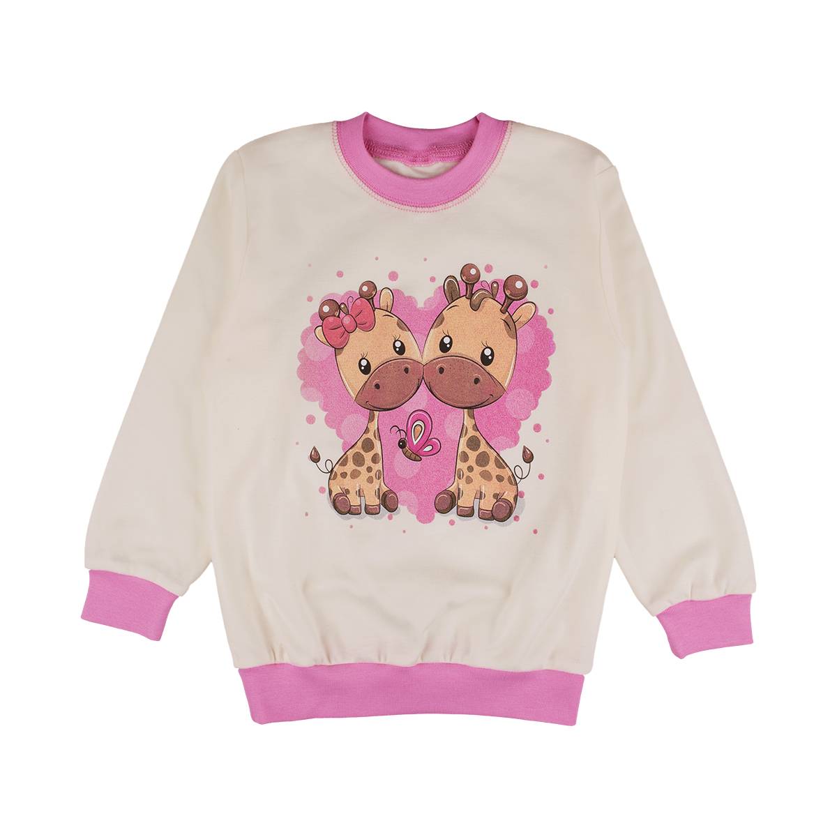 Dziewczęca różowa piżama żyrafy Tup Tup