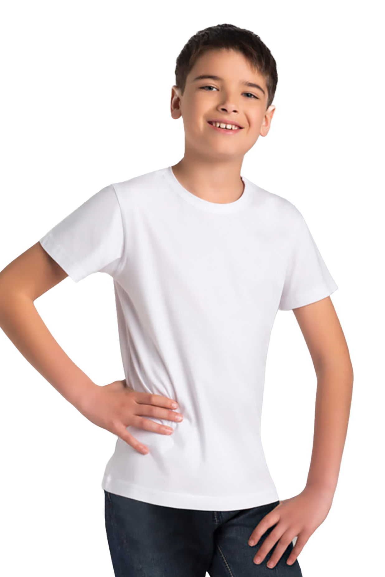 T-shirt dziecięcy, slim, biały, Tup Tup