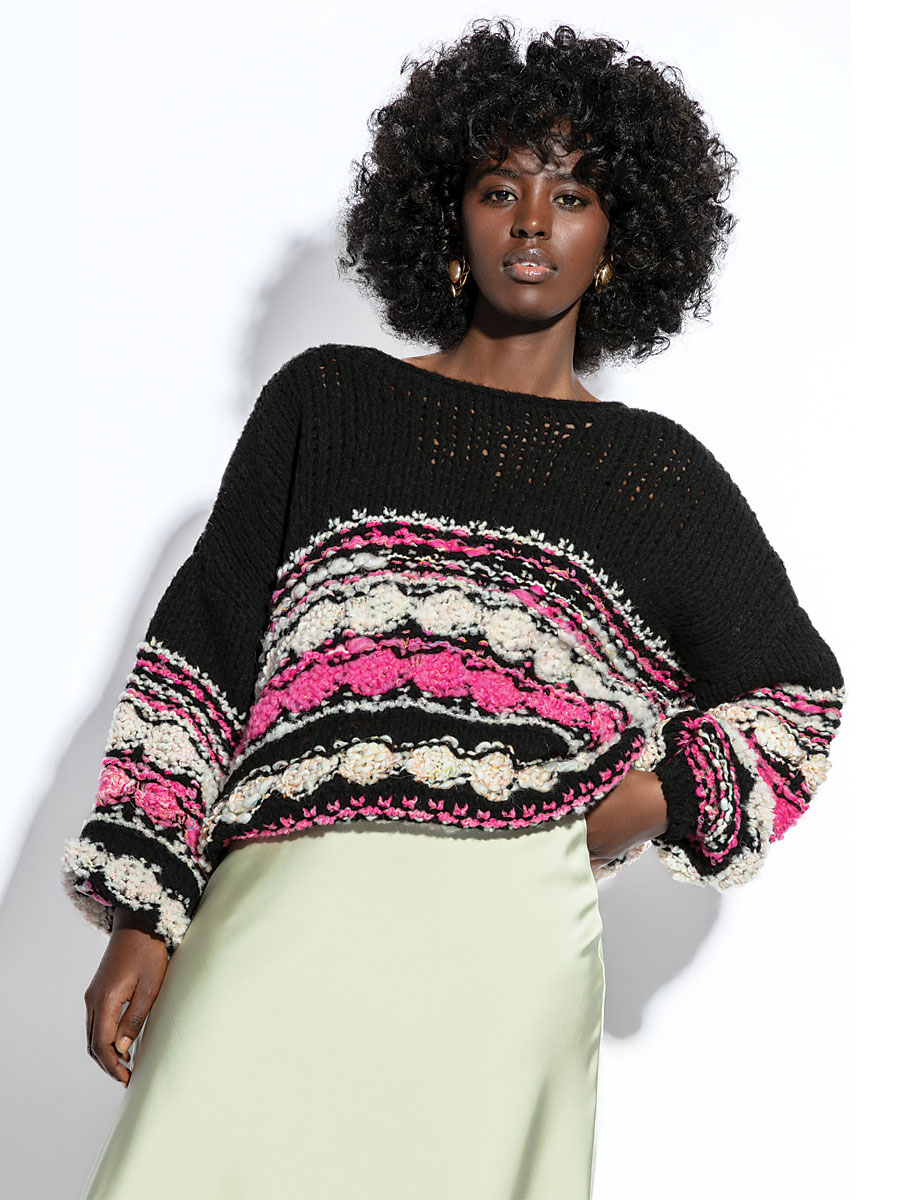 Kolorowy sweter damski Fobya