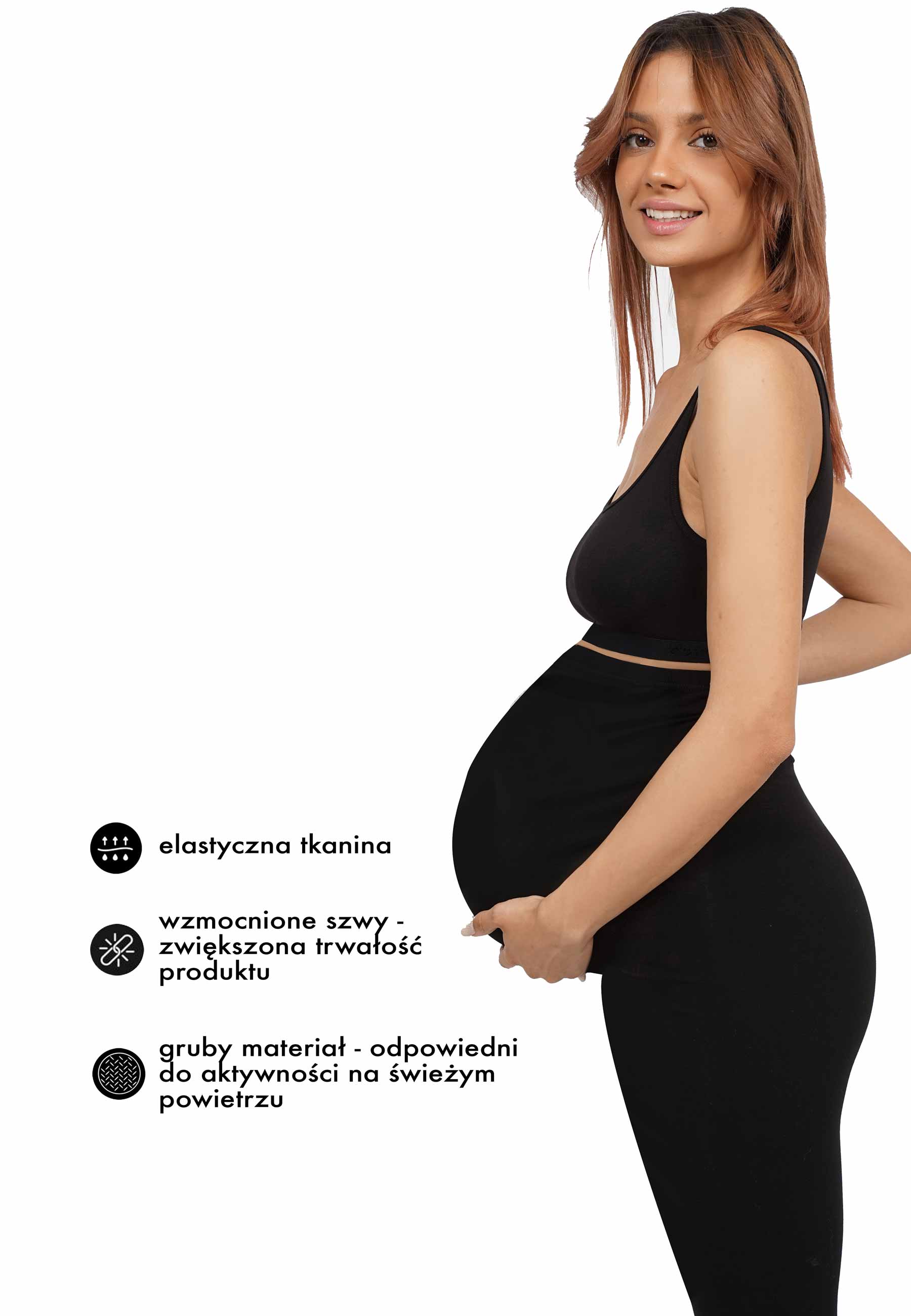 Legginsy ciążowe czarne Uniconf