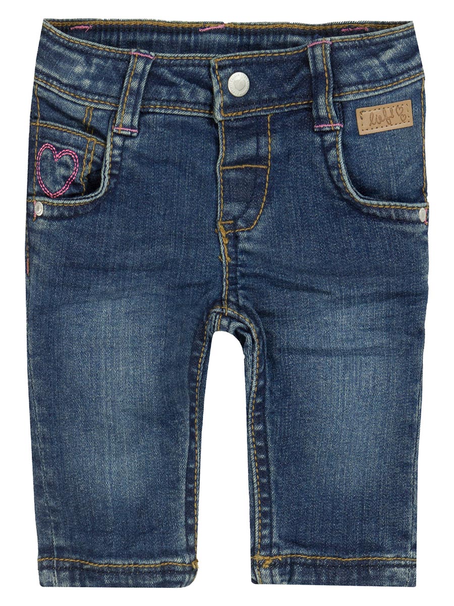 Granatowe jeansy niemowlęce Lief