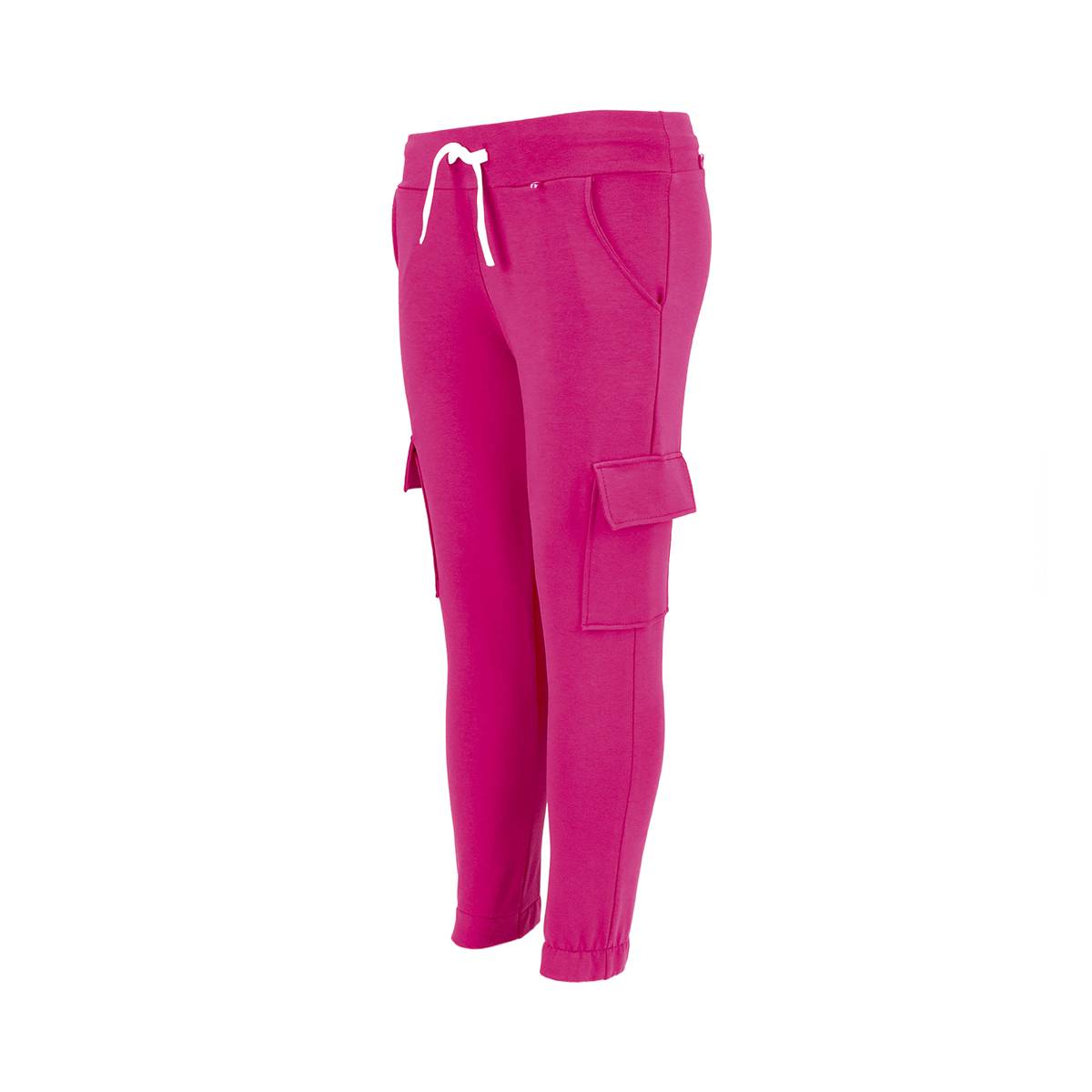 Dziewczęce spodnie dresowe bojówki, różowe, Tup Tup