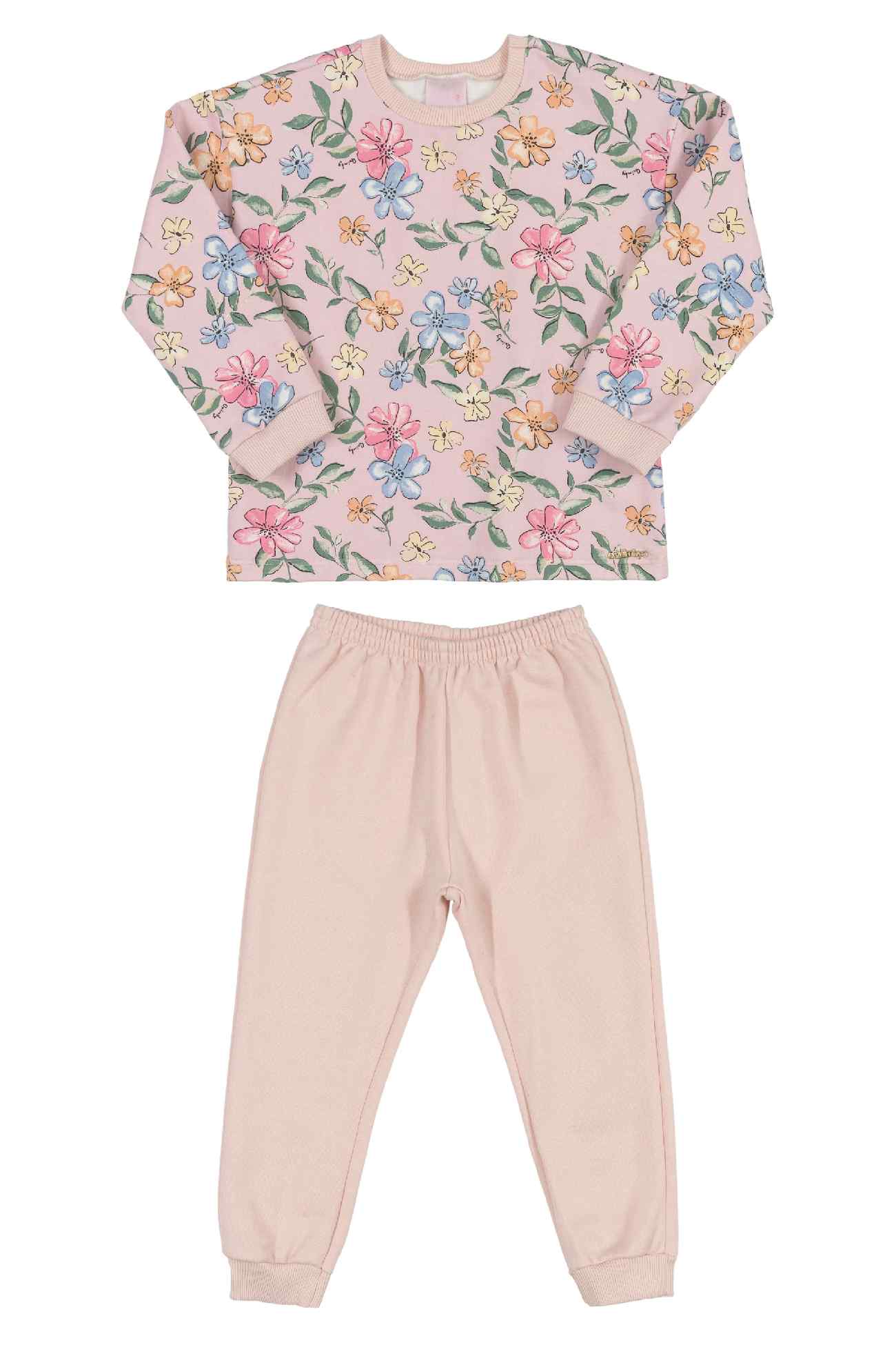 Zestaw dziewczęcy bluza + spodnie, różowy, Quimby