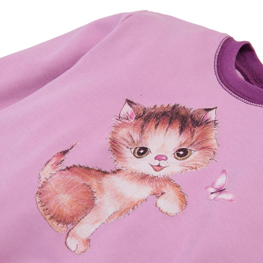 Dziewczęca fioletowa piżama kotek Tup Tup
