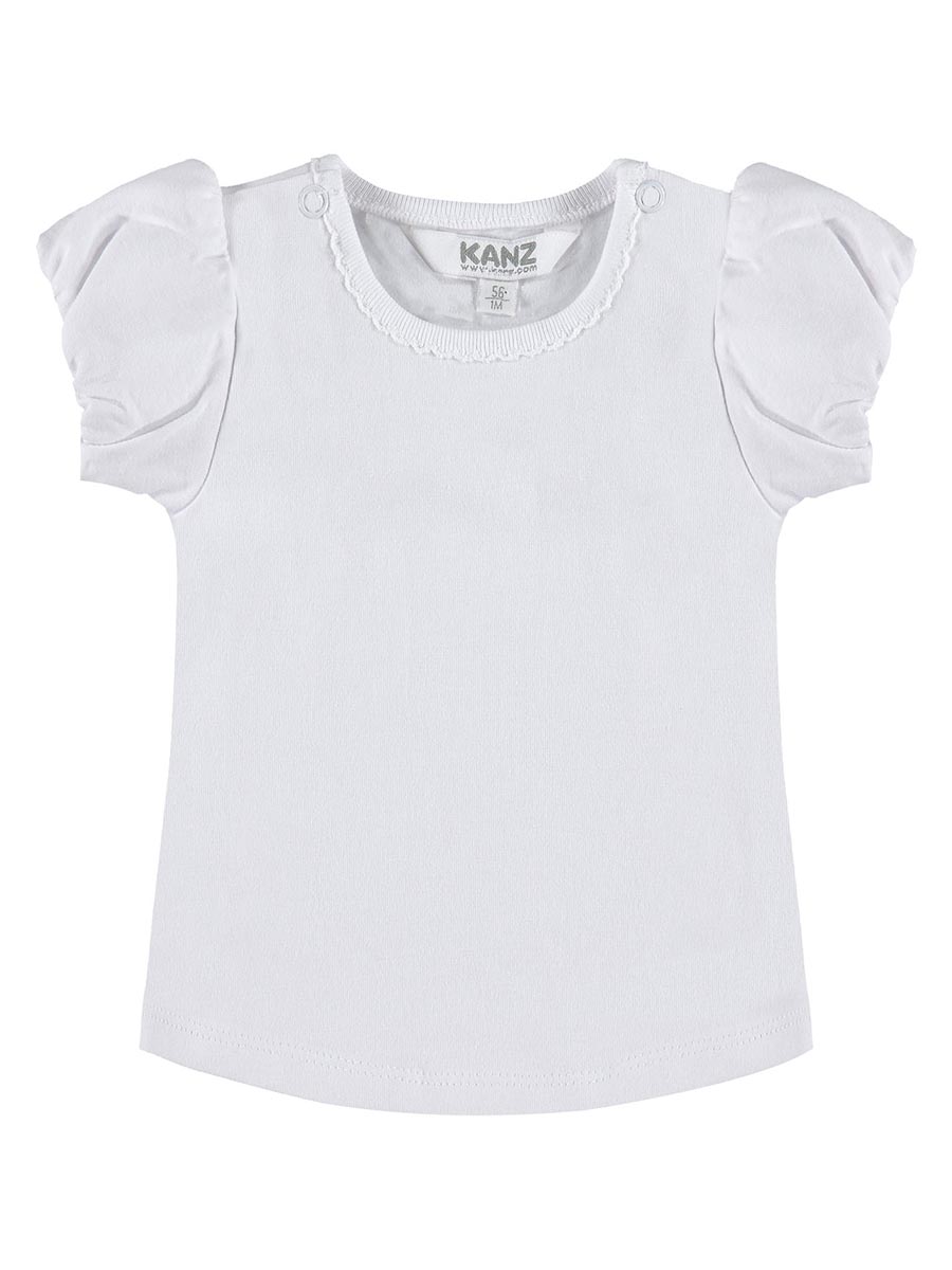Biały niemowlęcy T-shirt Kanz