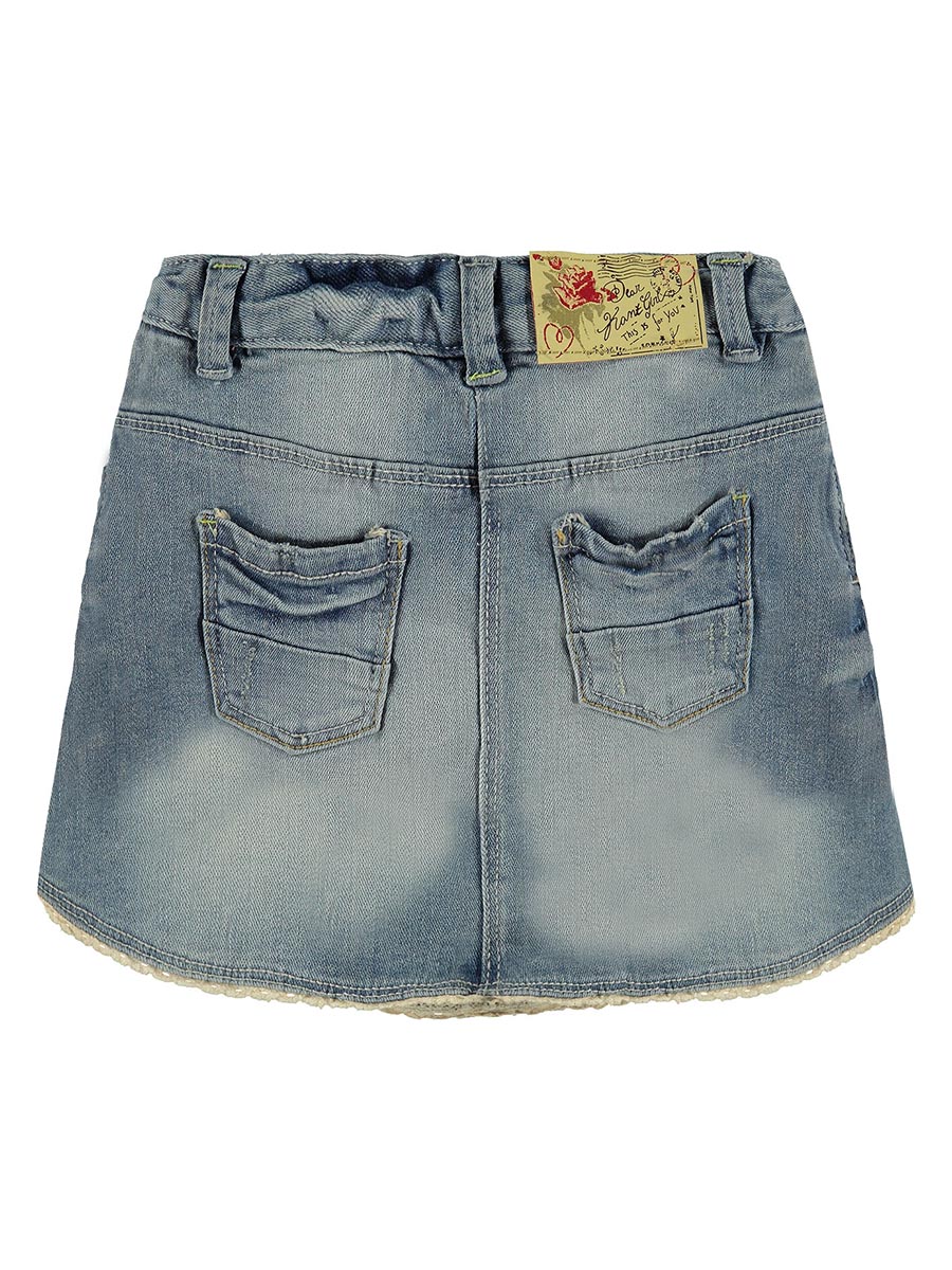 Spódnica jeansowa dziewczęca, niebieska, Kanz