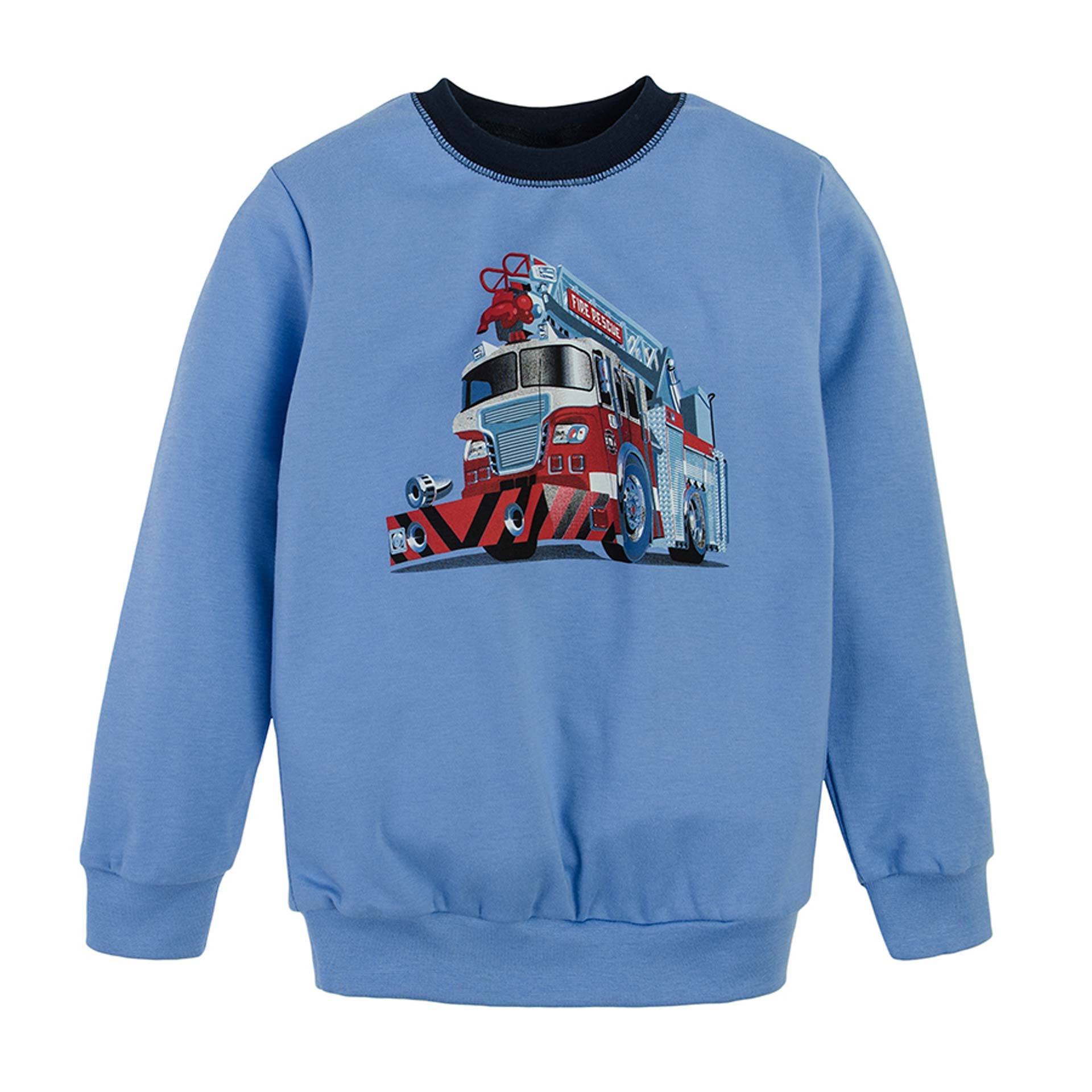 Chłopięca niebieska piżama wóz strażacki Tup Tup