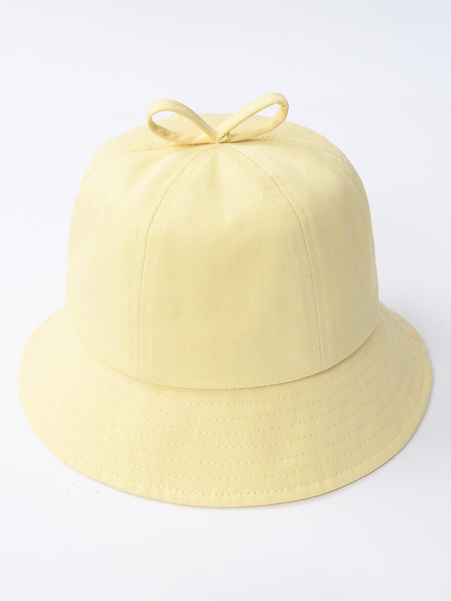 Dziewczęcy kapelusz, żółty, kokardka, Be Snazzy