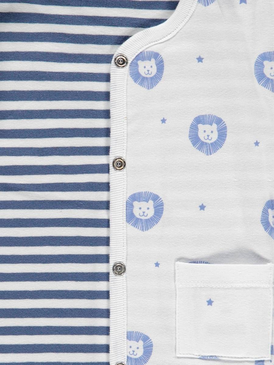 Bluzka dwustronna rozpinana chłopięca, niebiesko-biała, Bellybutton