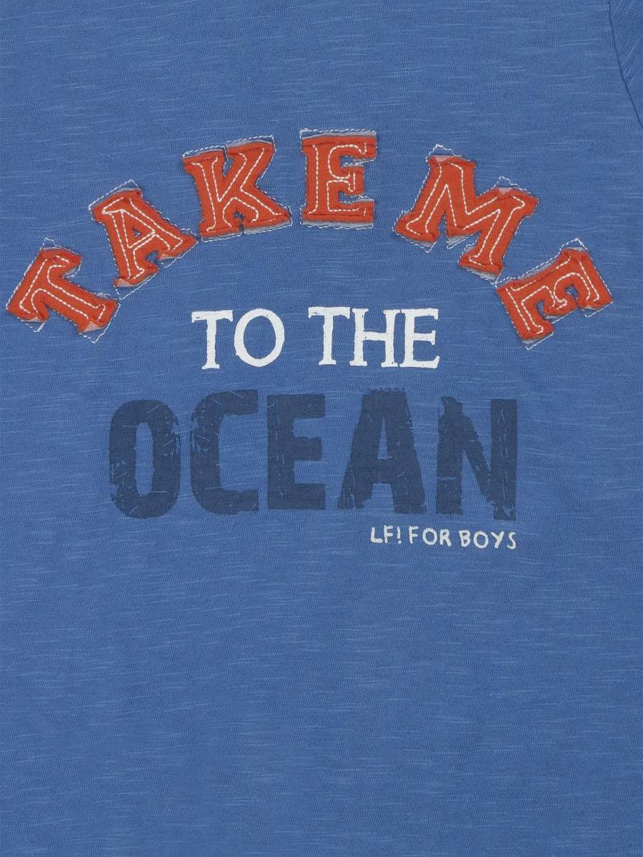 T-shirt chłopięcy, niebieski, Take me to the ocean, Lief