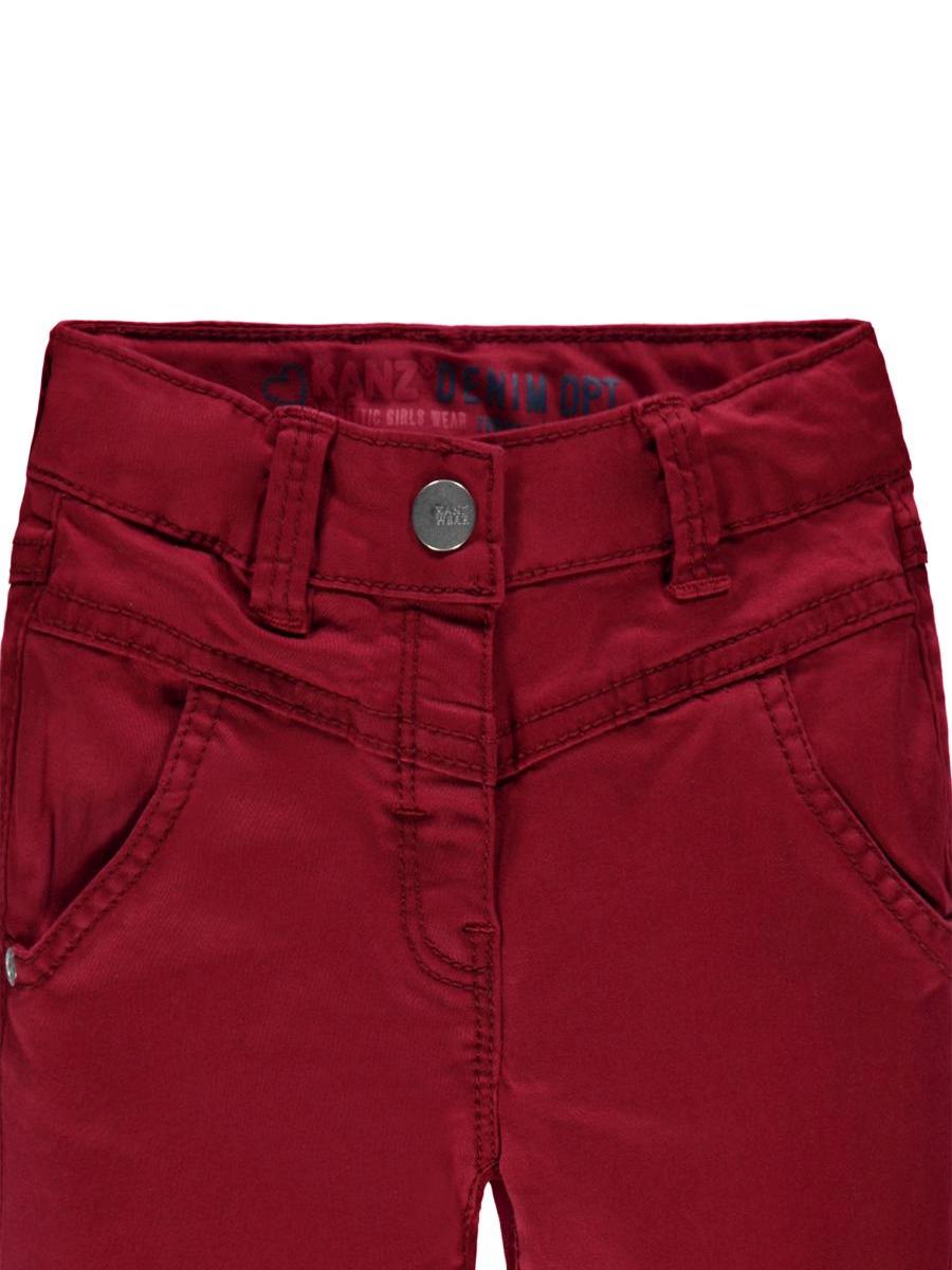 Spodnie materiałowe dziewczęce, czerwone, Kanz